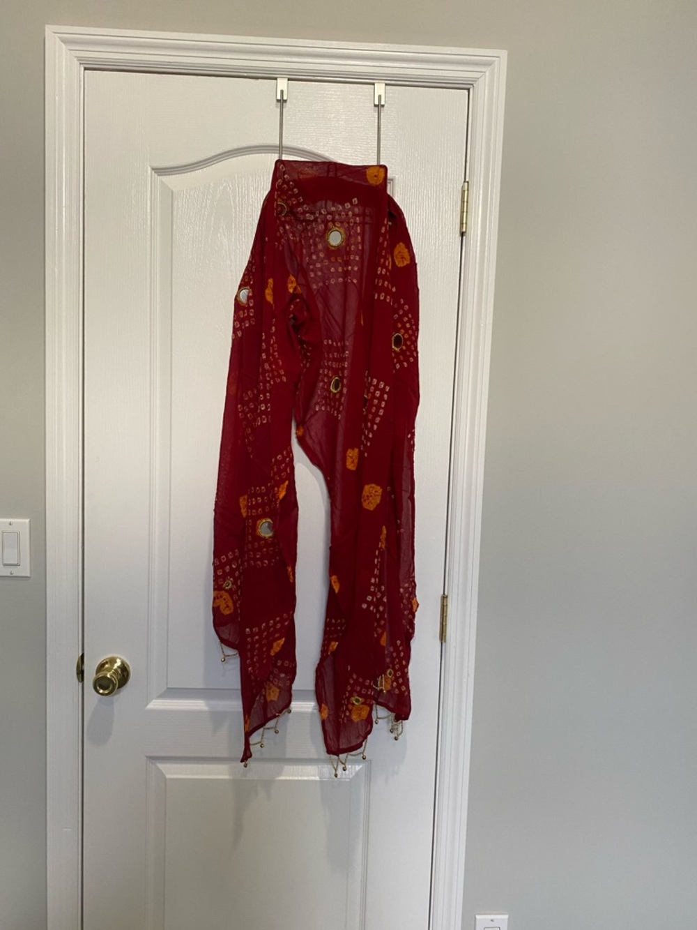 Red Printed Harem scarf- Women